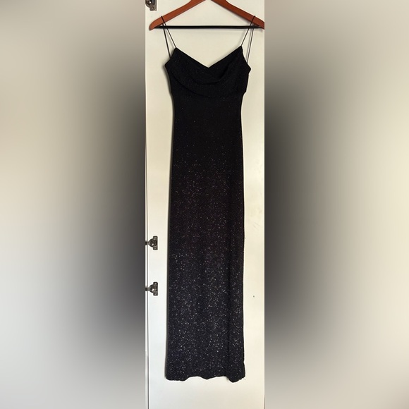 Vintage Sarria 90s Sparkly Cowl Neck Dress - Picture 3 of 12